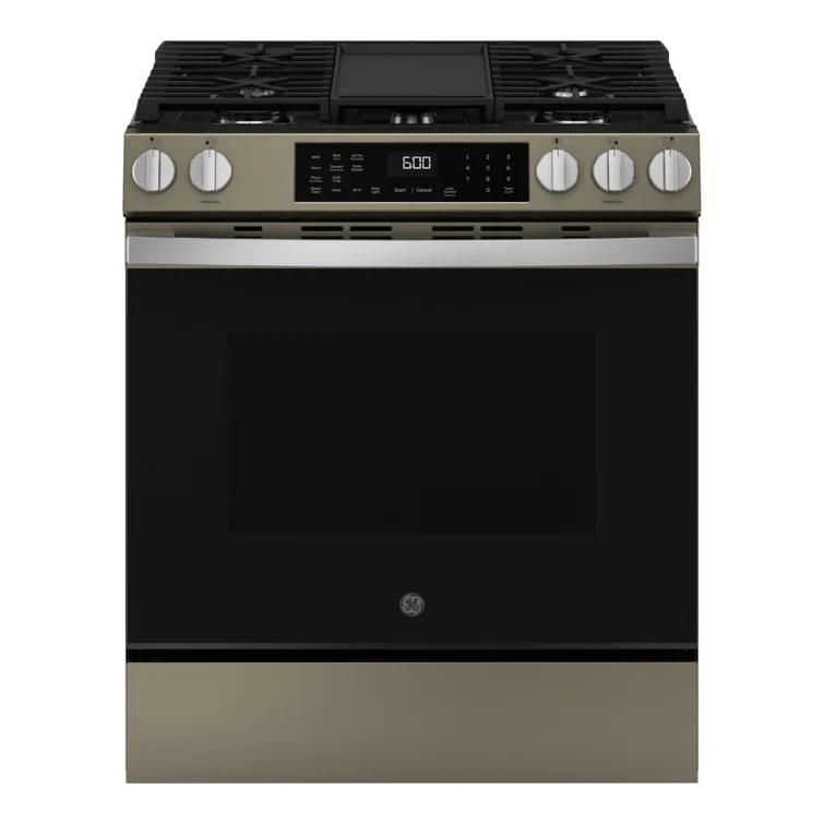 GE 30" Slide-In Front-Control Convection Gas Range