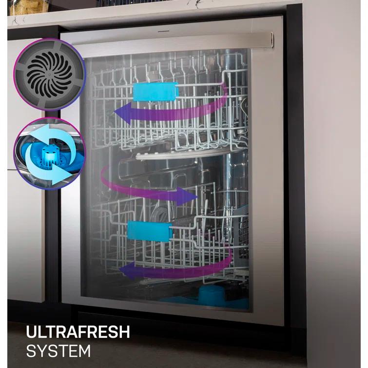 Ge Profile Pdt755s 24" Wide 16 Place Setting Built-In Fingerprint Resistant Top Control