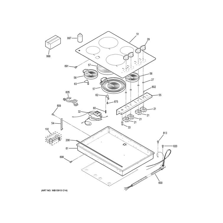 GE 30" Built-In Knob Control Electric Cooktop