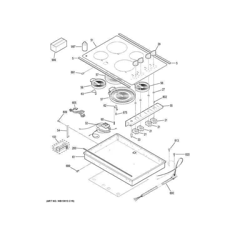 GE 30" Built-In Knob Control Electric Cooktop