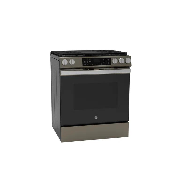 GE 30" Slide-In Front-Control Convection Gas Range