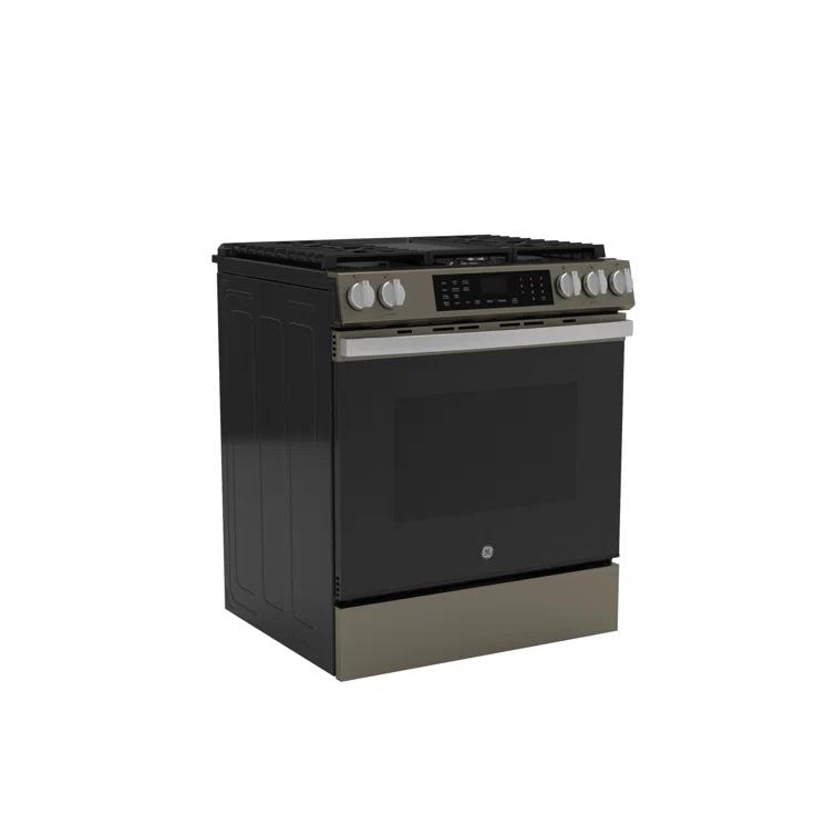 GE 30" Slide-In Front-Control Convection Gas Range