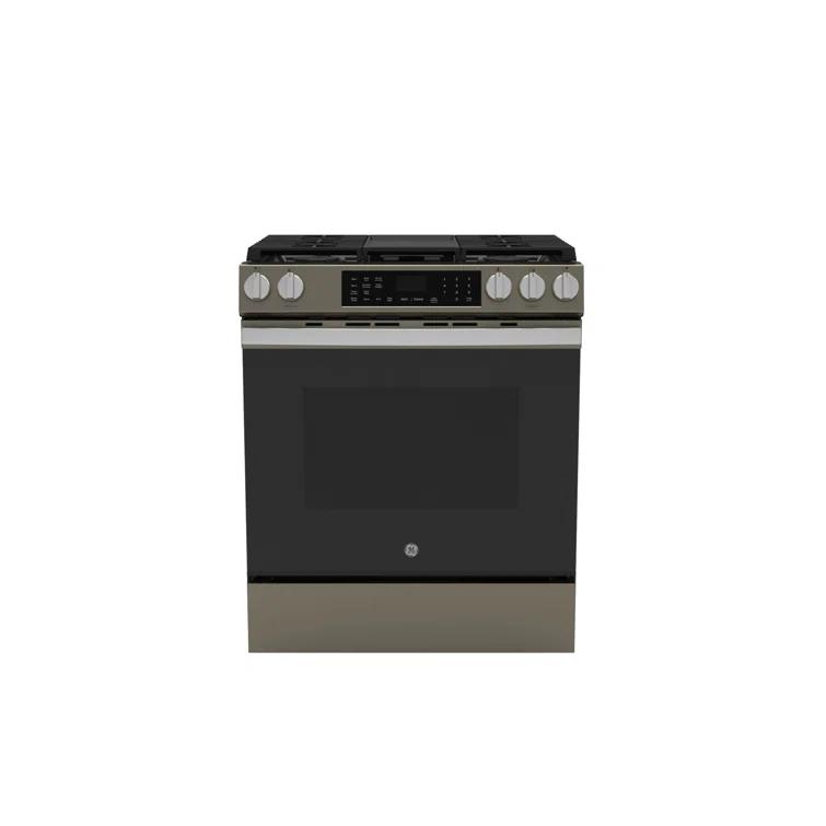GE 30" Slide-In Front-Control Convection Gas Range