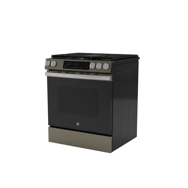 GE 30" Slide-In Front-Control Convection Gas Range
