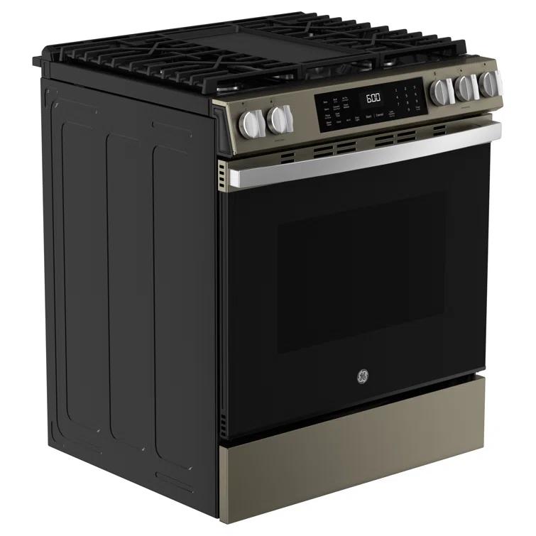 GE 30" Slide-In Front-Control Convection Gas Range