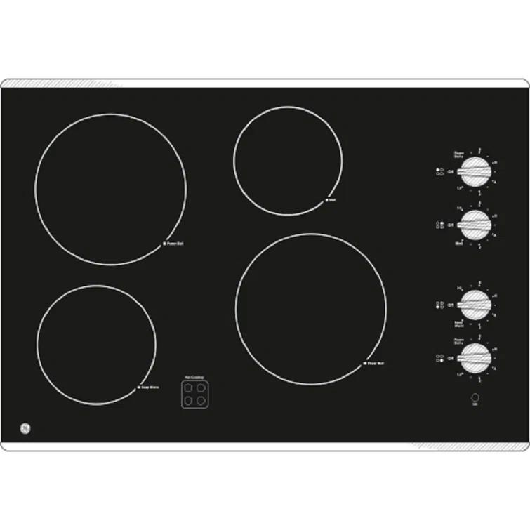 GE 30" Built-In Knob Control Electric Cooktop