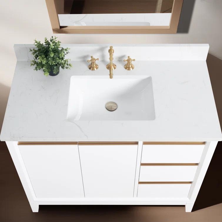 42 Single Bathroom Vanity with Top