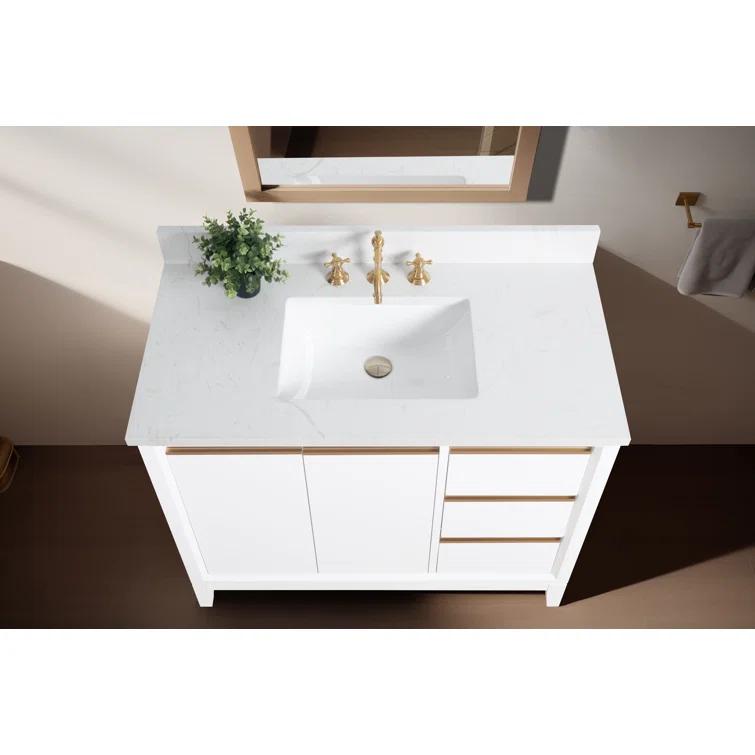 42 Single Bathroom Vanity with Top