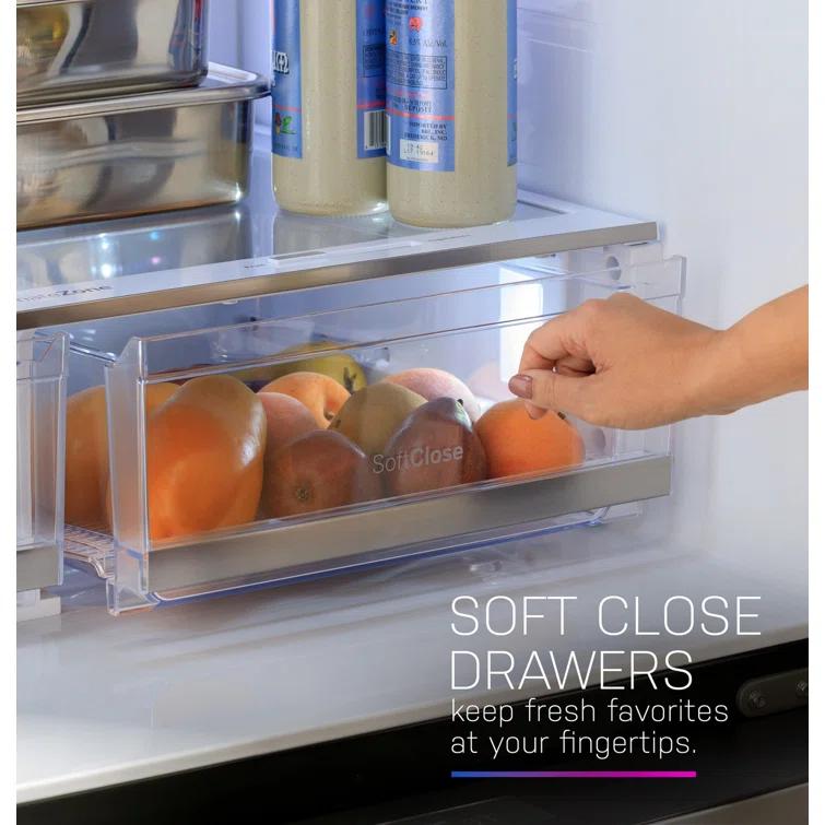 GE Profile™ Series Energy Star Smart 29 Cu. Ft. Fingerprint Resistant 4-Door French-Door Refrigerator