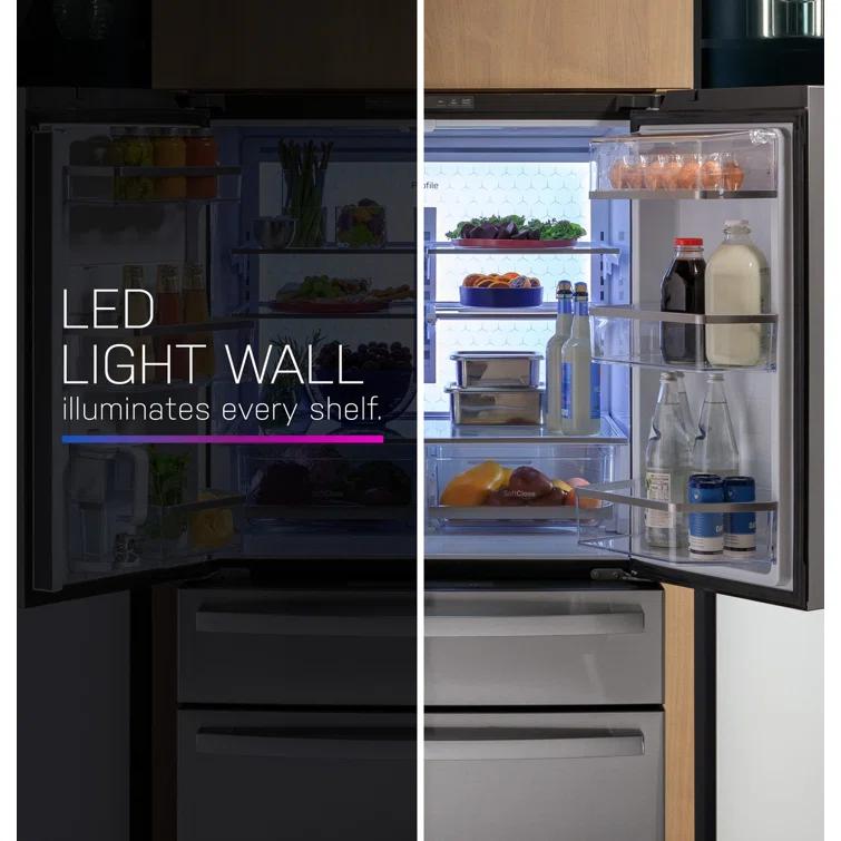 GE Profile™ Series Energy Star Smart 29 Cu. Ft. Fingerprint Resistant 4-Door French-Door Refrigerator