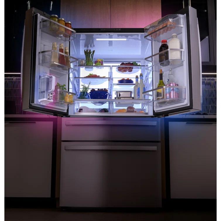 GE Profile™ Series Energy Star Smart 29 Cu. Ft. Fingerprint Resistant 4-Door French-Door Refrigerator
