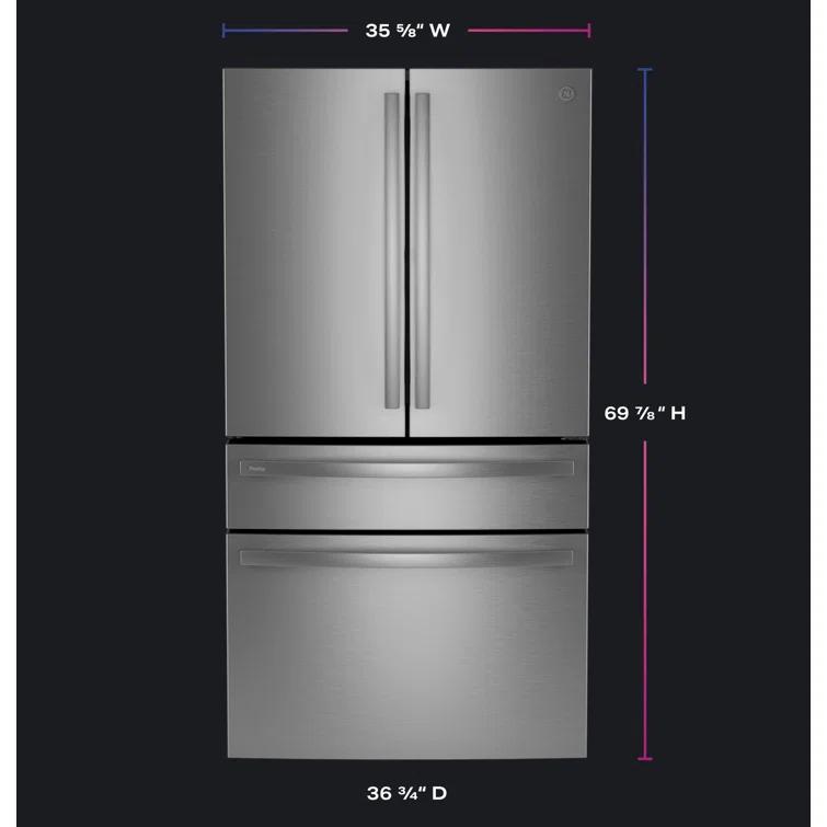 GE Profile™ Series Energy Star Smart 29 Cu. Ft. Fingerprint Resistant 4-Door French-Door Refrigerator