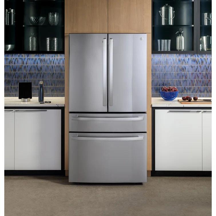 GE Profile™ Series Energy Star Smart 29 Cu. Ft. Fingerprint Resistant 4-Door French-Door Refrigerator