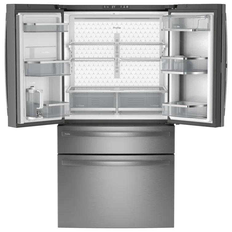 GE Profile™ Series Energy Star Smart 29 Cu. Ft. Fingerprint Resistant 4-Door French-Door Refrigerator