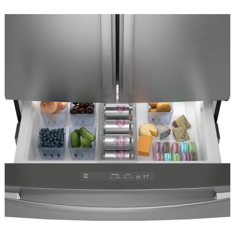 GE Profile™ Series Energy Star Smart 29 Cu. Ft. Fingerprint Resistant 4-Door French-Door Refrigerator