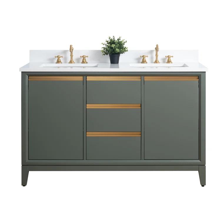 54 Double Bathroom Vanity with Top