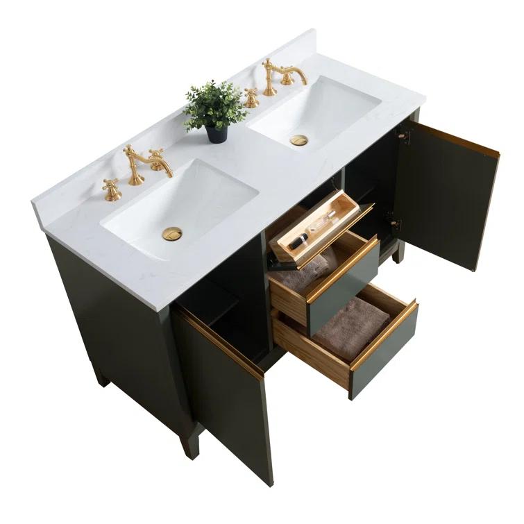 54 Double Bathroom Vanity with Top