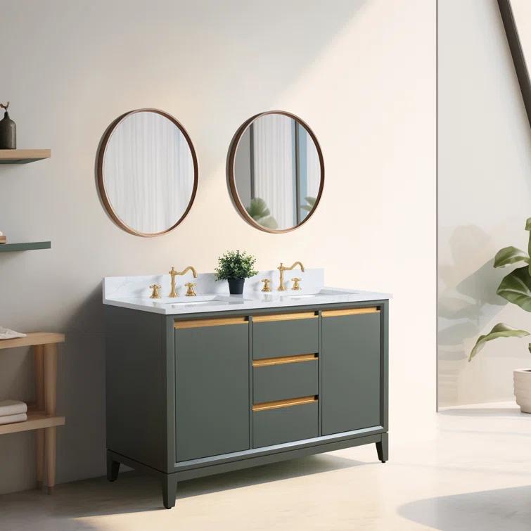 54 Double Bathroom Vanity with Top