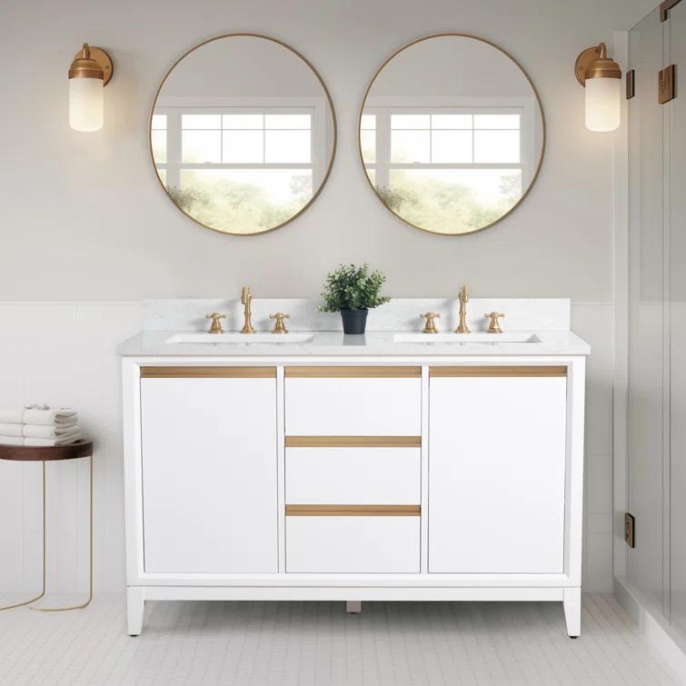 54 Double Bathroom Vanity with Top