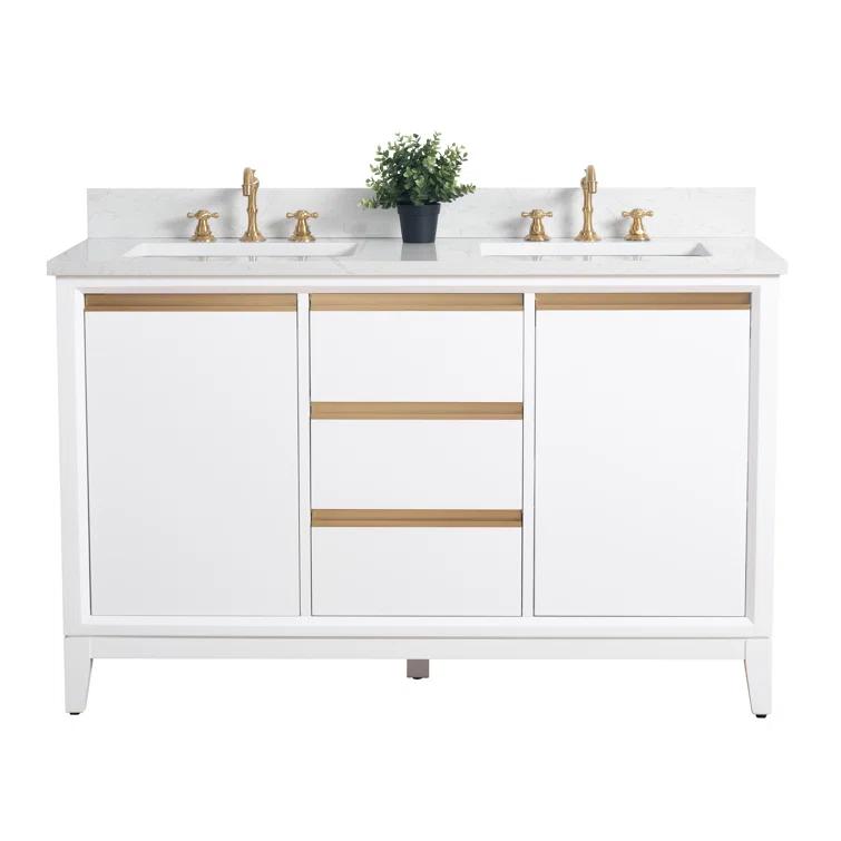 54 Double Bathroom Vanity with Top