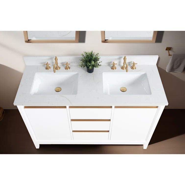 54 Double Bathroom Vanity with Top