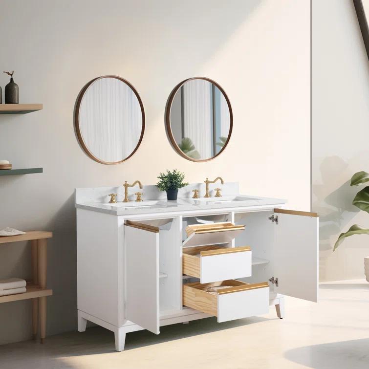 54 Double Bathroom Vanity with Top