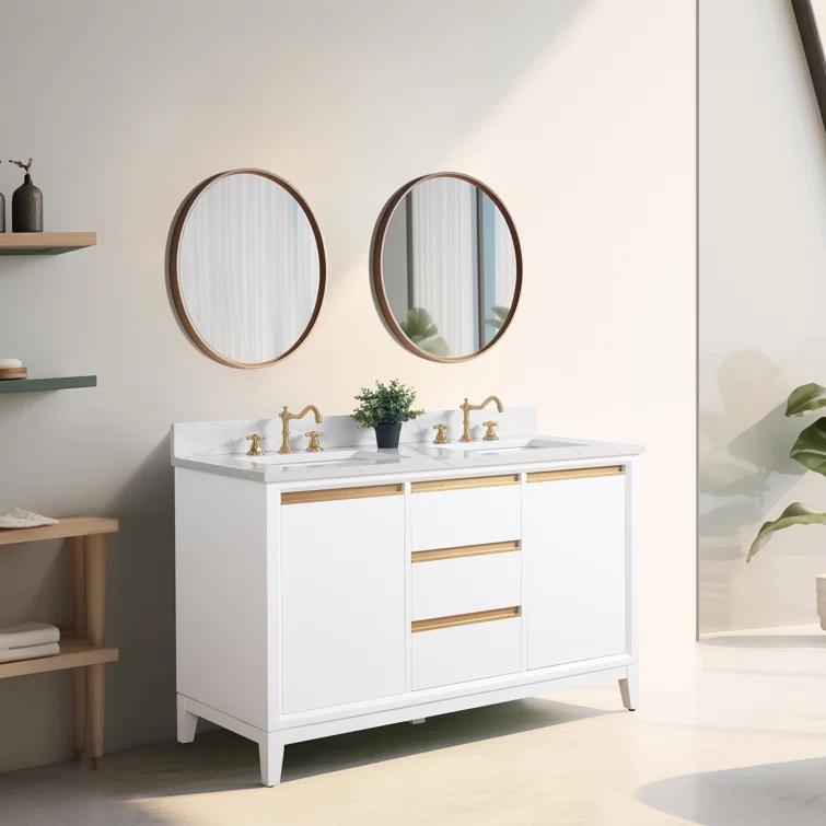 54 Double Bathroom Vanity with Top