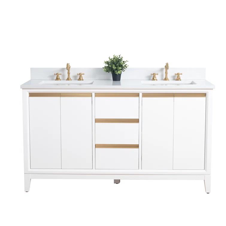 60 Double Bathroom Vanity with Top