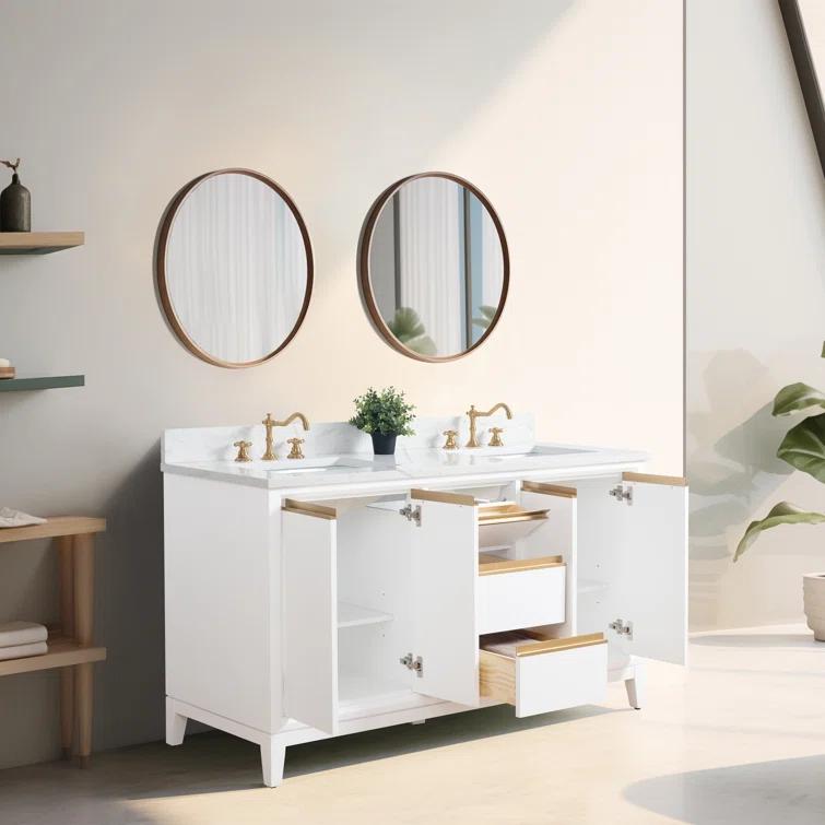 60 Double Bathroom Vanity with Top