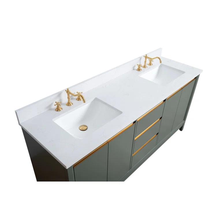 72 Double Bathroom Vanity with Top