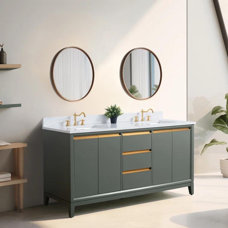 72 Double Bathroom Vanity with Top
