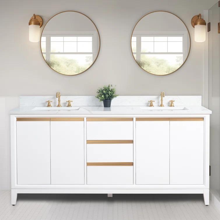 72 Double Bathroom Vanity with Top