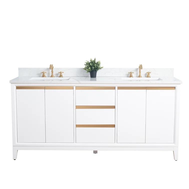 72 Double Bathroom Vanity with Top