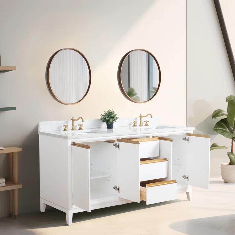 72 Double Bathroom Vanity with Top