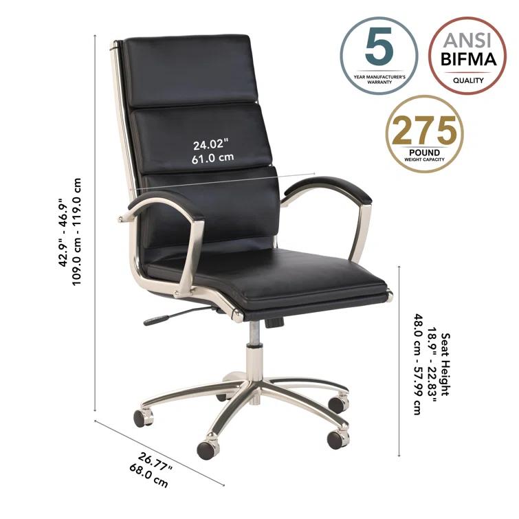 BBF Seating Faux Leather High Back Executive Chair