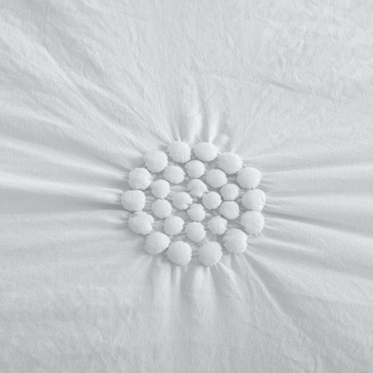 Supreme Microfiber Floral Pintuck Microfiber 3-Piece Comforter Set