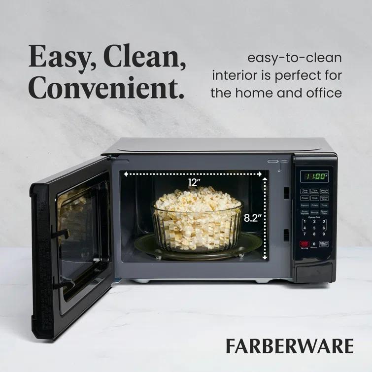 Farberware Farberware Countertop Microwave .7 Cu. Ft. 700-Watt Compact Microwave Oven FMO07ABTBKA