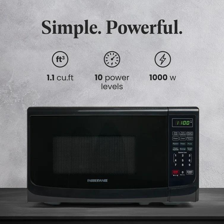 Farberware Farberware Countertop Microwave .7 Cu. Ft. 700-Watt Compact Microwave Oven FMO07ABTBKA