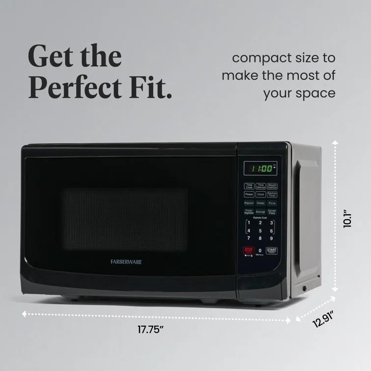 Farberware Farberware Countertop Microwave .7 Cu. Ft. 700-Watt Compact Microwave Oven FMO07ABTBKA