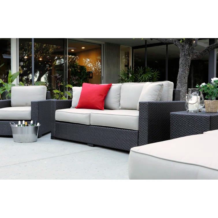 Serta Laguna Outdoor Patio Furniture Collection Outdoor Sofa, Brown Wicker