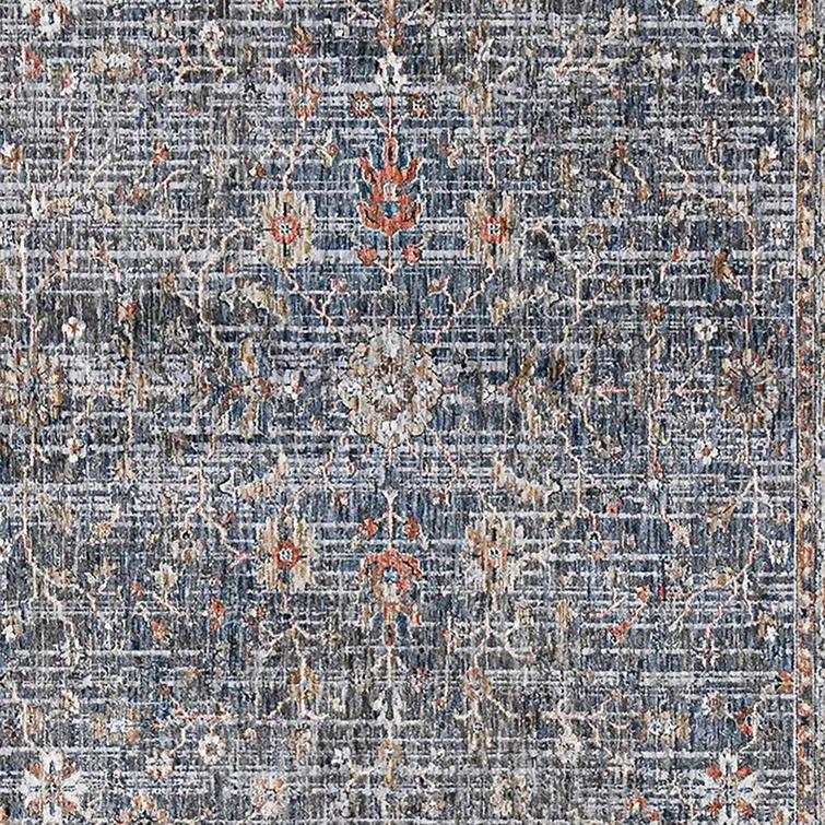 Elynna Transitional Bordered Premium Polyester Performance Area Rug