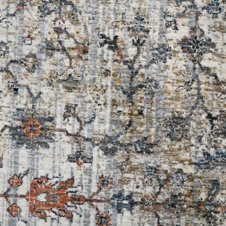 Elynna Transitional Bordered Premium Polyester Performance Area Rug