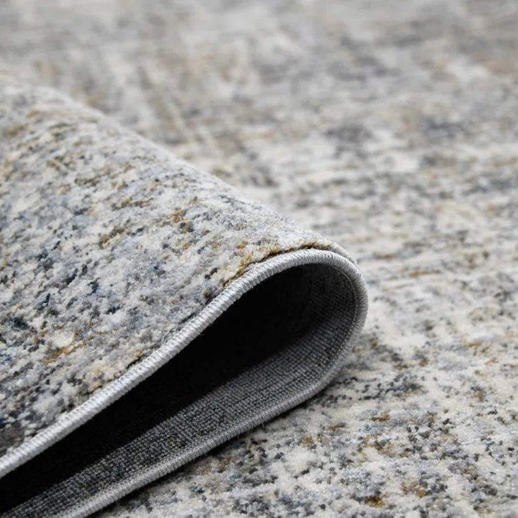 Rosslin Transitional Abstract Premium Polyester Performance Area Rug