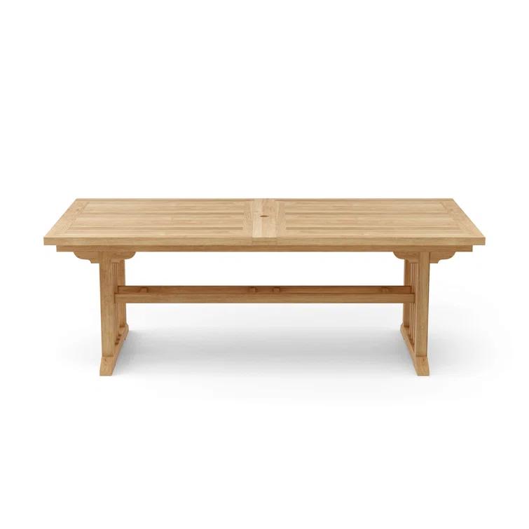 Anderson Teak  Sahara 126 in. Rectangular Double Extension Table