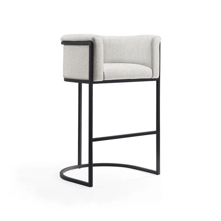 Chainey Upholstered Counter Stool with Metal Frame