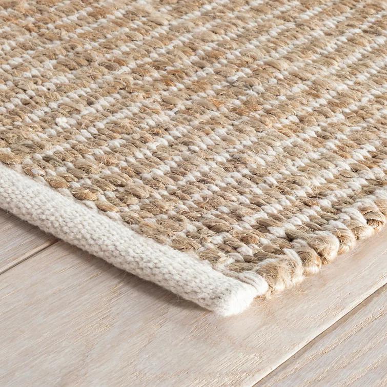 Gridwork Ivory Handwoven Jute Rug