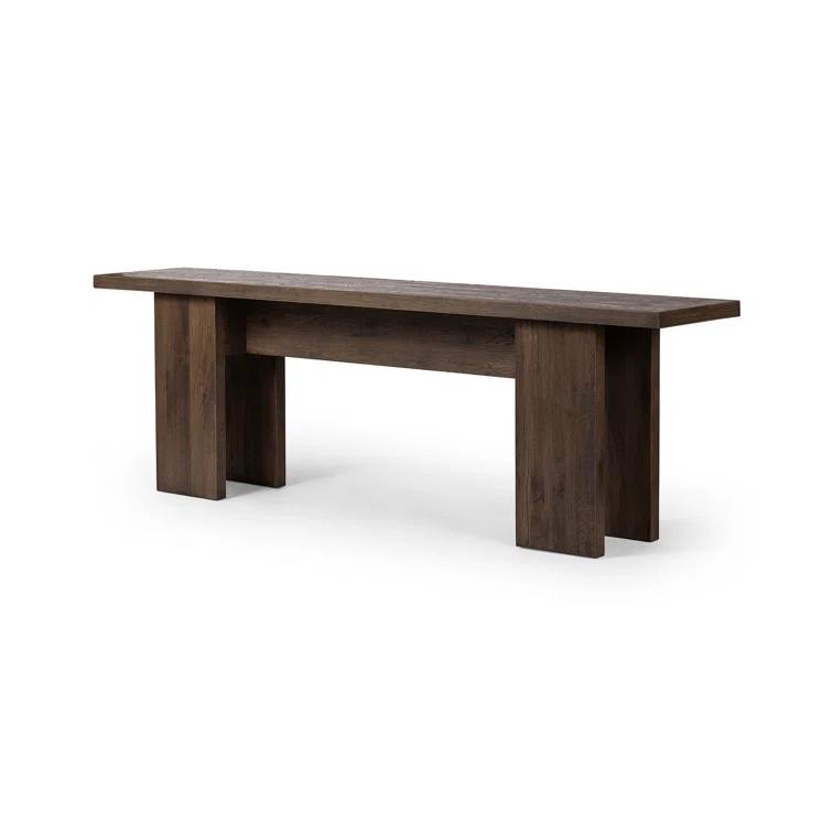 Yarra 94'' Dark Grey Oak Veneer Console Table with Storage
