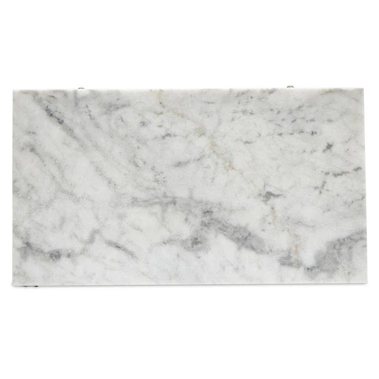 Elson 3 Drawer Marble Nightstand