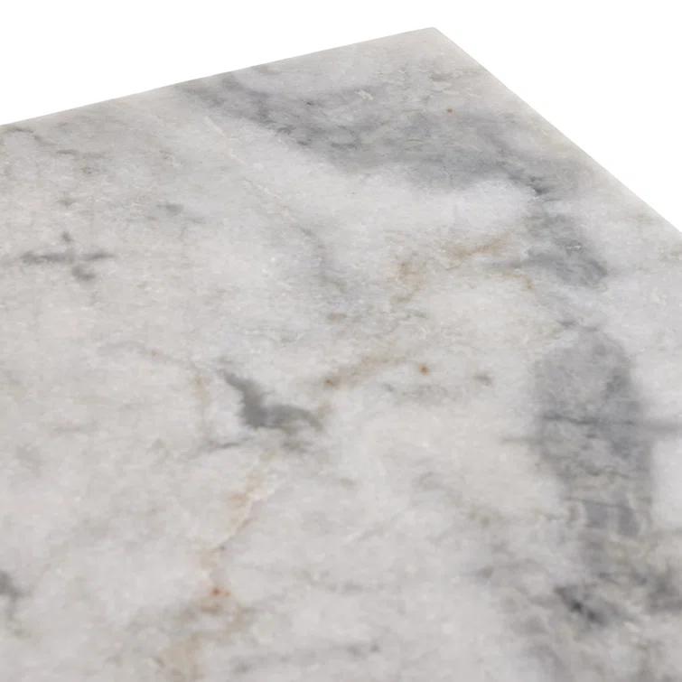 Elson 3 Drawer Marble Nightstand