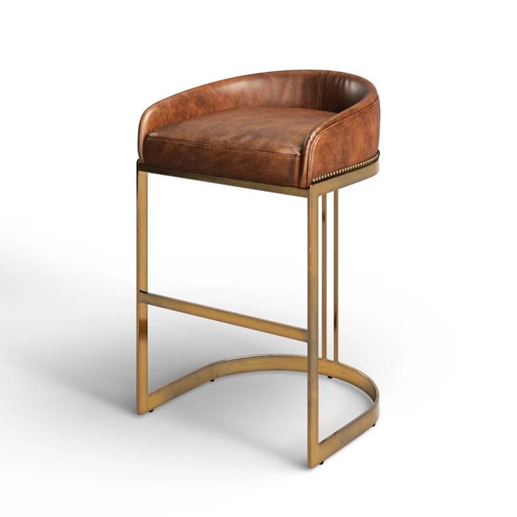 Bradley Genuine Leather Bar & Counter Stool